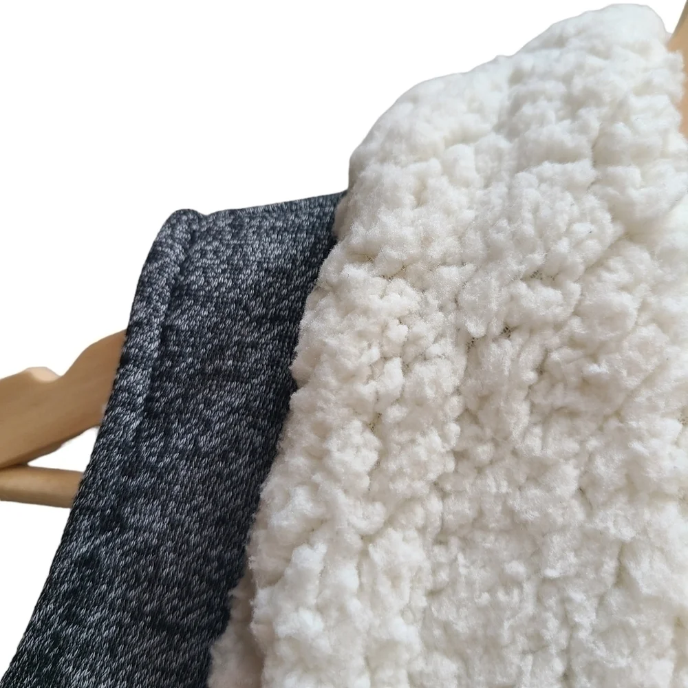 Me Jane Open Front Faux Sherpa Vest, Grey And White, Size 12 (Girl's)